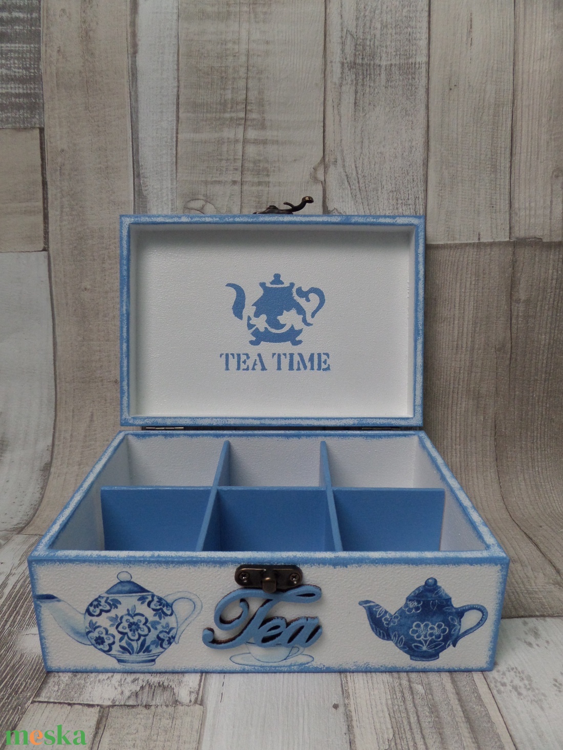 Teafiltertartó,teásdoboz 6 rekeszes kék-fehér teáskanna és teáscsésze mintával - otthon & életmód - konyhafelszerelés, tálalás - konyhai tárolás - tea & kávé tárolás - Meska.hu Teafiltertartó,teásdoboz 6 rekeszes kék-fehér teáskanna és teáscsésze mintával - otthon & életmód - konyhafelszerelés, tálalás - konyhai tárolás - tea & kávé tárolás - Meska.hu