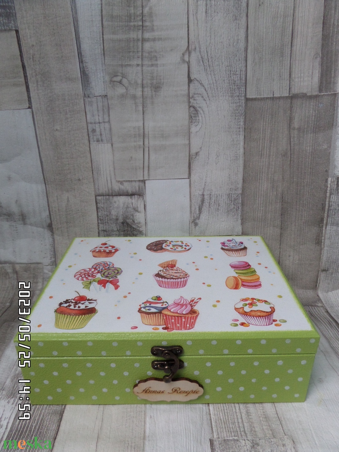Recept gyűjtő doboz sütis,muffinos mintával - otthon & életmód - konyhafelszerelés, tálalás - konyhai tárolás - tea & kávé tárolás - Meska.hu Recept gyűjtő doboz sütis,muffinos mintával - otthon & életmód - konyhafelszerelés, tálalás - konyhai tárolás - tea & kávé tárolás - Meska.hu