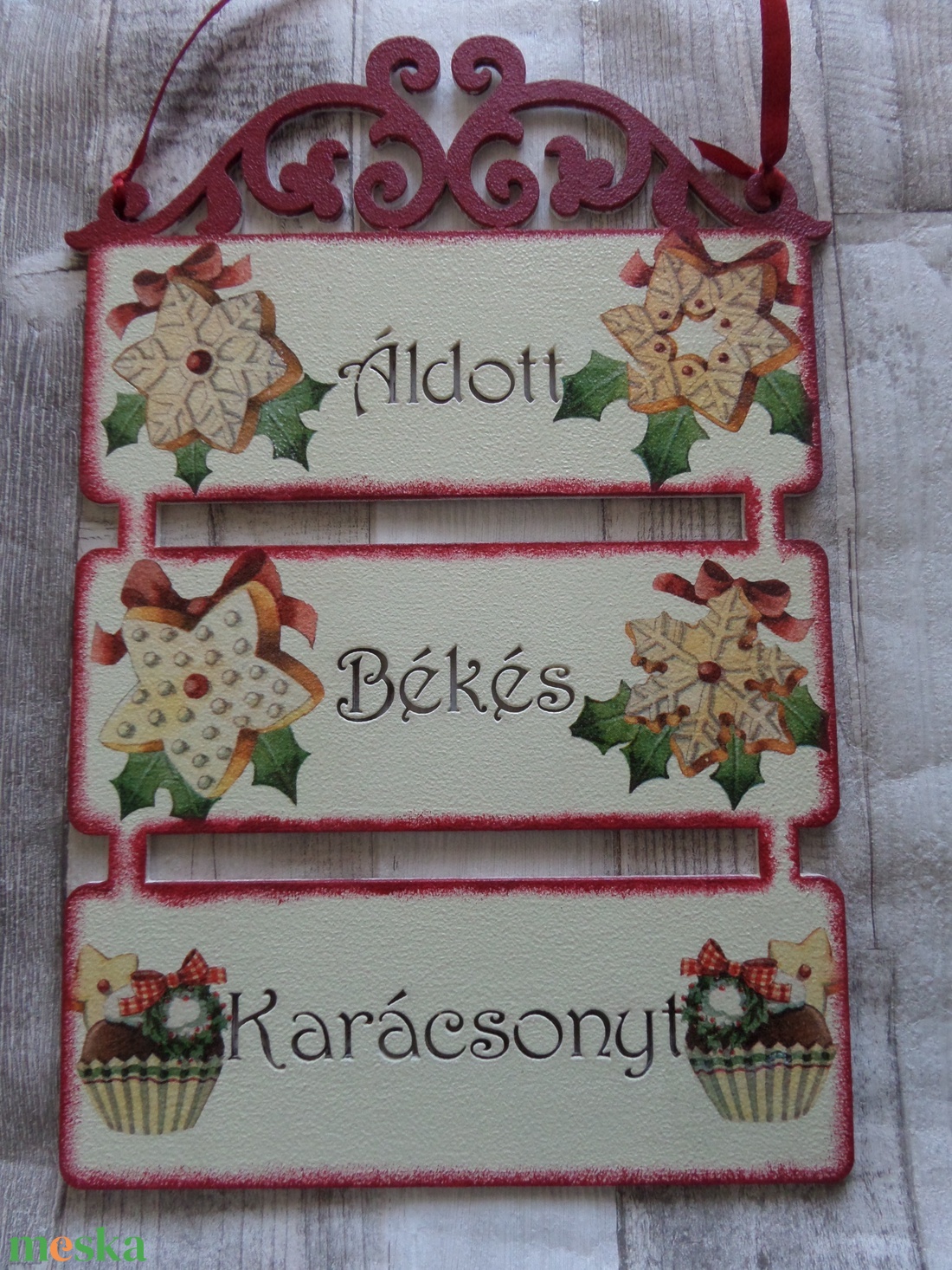 Karácsonyi vintage,téli virág vagy süti mintás Áldott Békés Karácsonyt feliratú 3 részes ajtódísz,üdvözlőtábla - karácsony - karácsonyi lakásdekoráció - karácsonyi ajtódíszek - Meska.hu Karácsonyi vintage,téli virág vagy süti mintás Áldott Békés Karácsonyt feliratú 3 részes ajtódísz,üdvözlőtábla - karácsony - karácsonyi lakásdekoráció - karácsonyi ajtódíszek - Meska.hu
