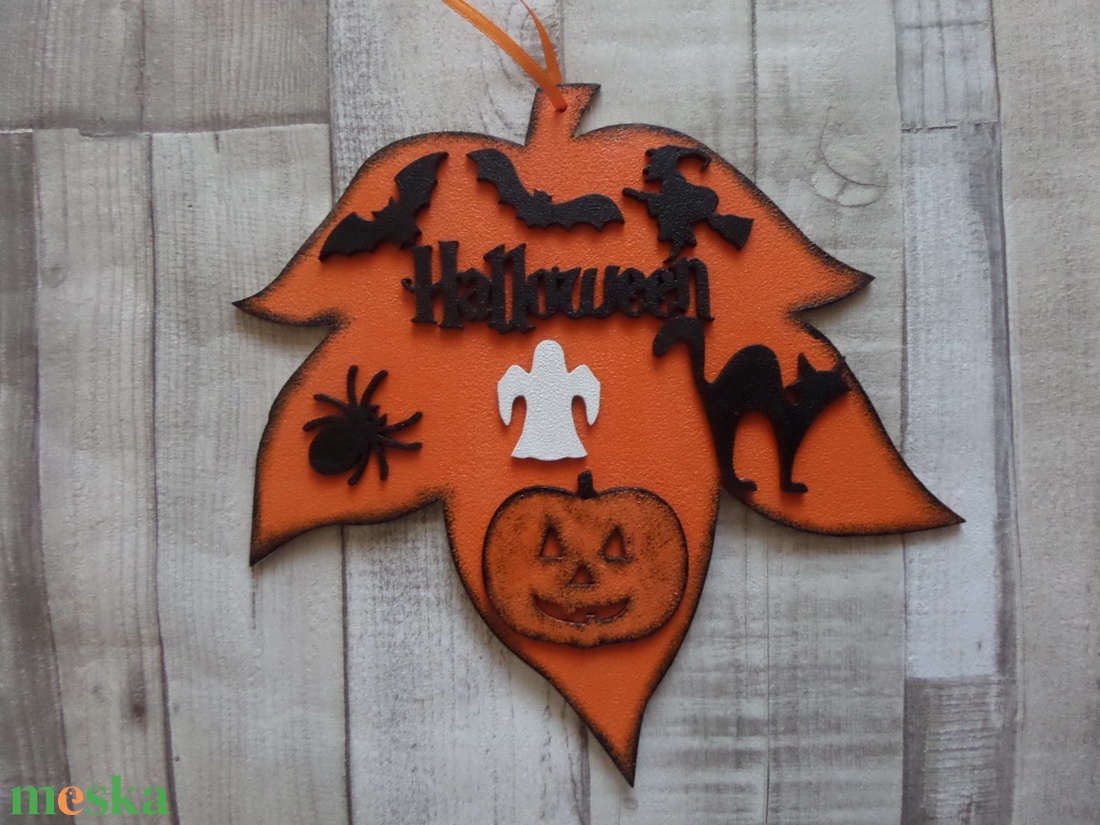 Őszi falevél Halloween mintával ajtódísz,kopogtató,üdvözlőtábla - otthon & életmód - dekoráció - halloween - halloweeni ajtódíszek és ablakdíszek - Meska.hu Őszi falevél Halloween mintával ajtódísz,kopogtató,üdvözlőtábla - otthon & életmód - dekoráció - halloween - halloweeni ajtódíszek és ablakdíszek - Meska.hu