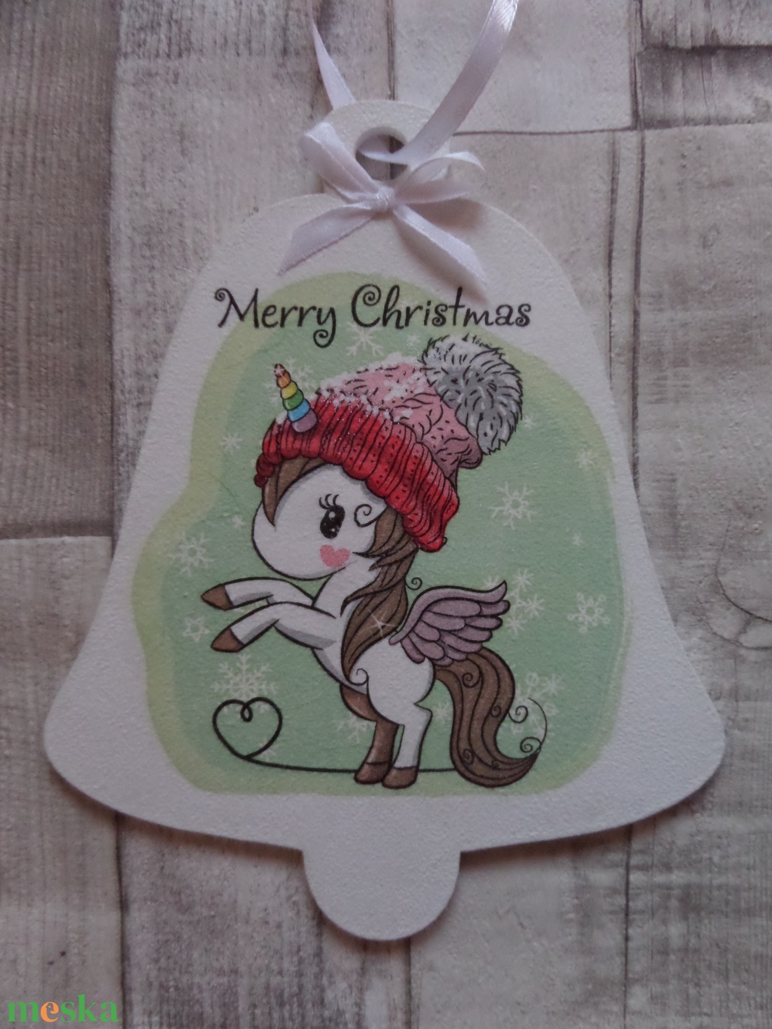  Harang alakú karácsonyi ajtódísz,üdvözlőtábla,függődísz - karácsony - adventi díszek - adventi ajtódísz - Meska.hu