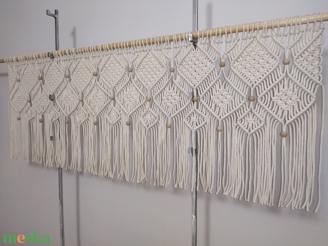 Geometrikus makramé falidekor 160x60 cm - otthon & életmód - lakástextil - falvédő - Meska.hu Geometrikus makramé falidekor 160x60 cm - otthon & életmód - lakástextil - falvédő - Meska.hu