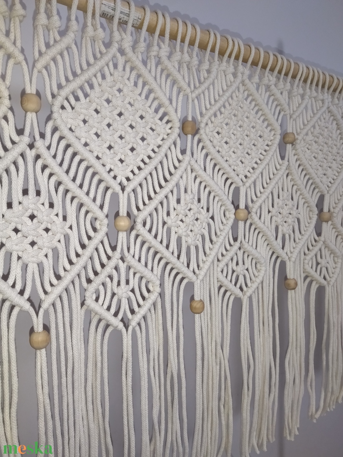 Geometrikus makramé falidekor 160x60 cm - otthon & életmód - lakástextil - falvédő - Meska.hu Geometrikus makramé falidekor 160x60 cm - otthon & életmód - lakástextil - falvédő - Meska.hu