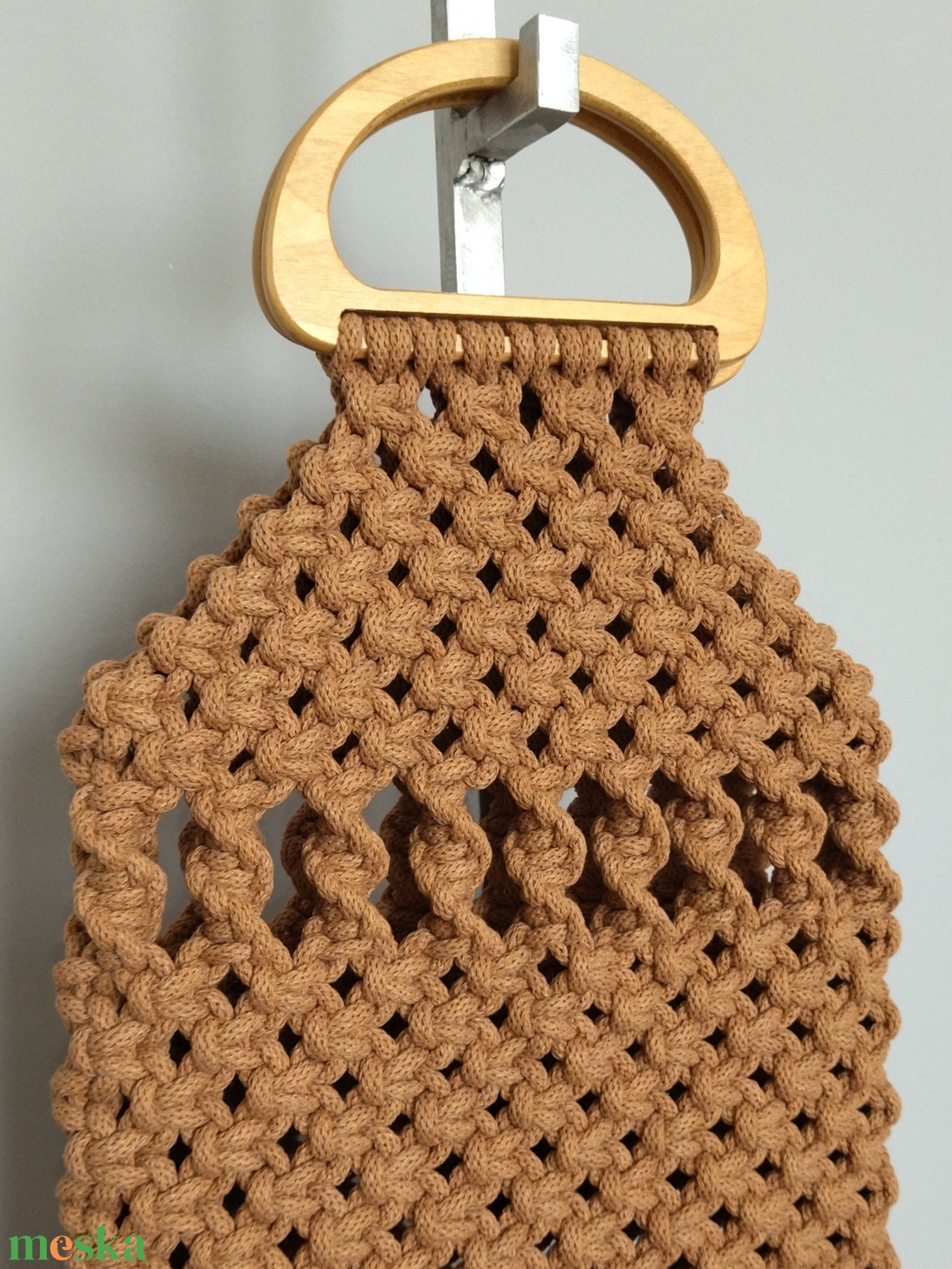 Makramé táska - táska & tok - kézitáska & válltáska - kézitáska - Meska.hu