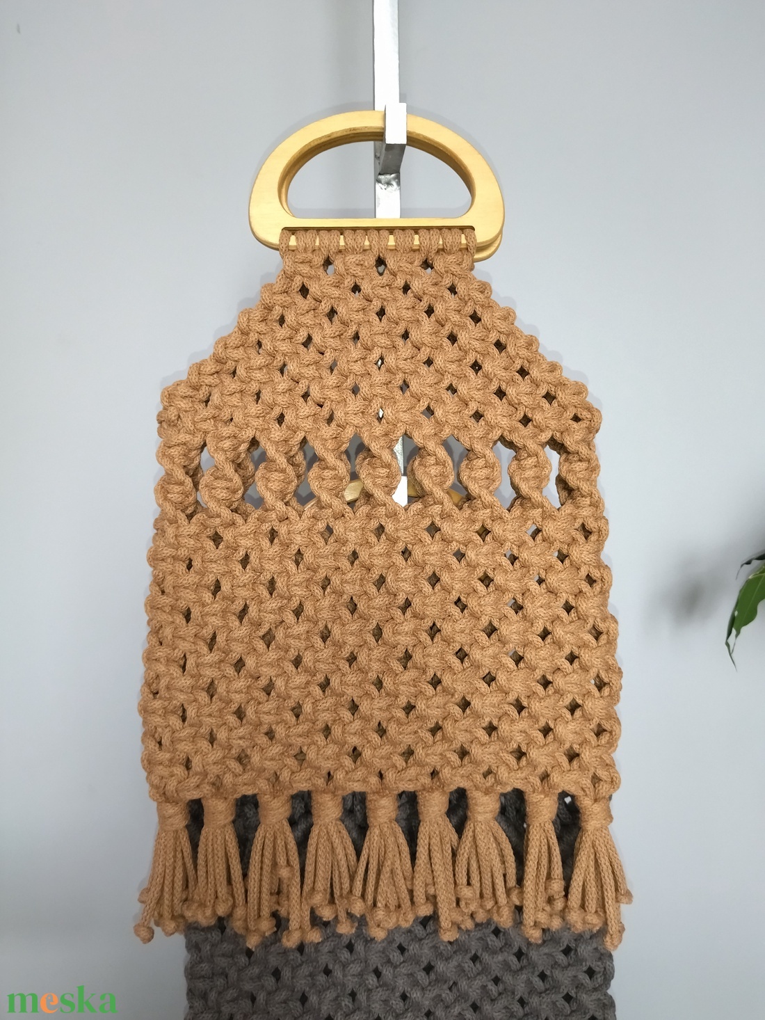 Makramé táska - táska & tok - kézitáska & válltáska - kézitáska - Meska.hu