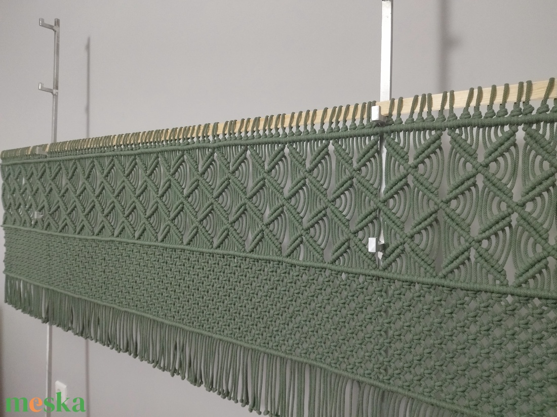Zöld falvédő makramé 190x60 - otthon & életmód - lakástextil - falvédő - Meska.hu Zöld falvédő makramé 190x60 - otthon & életmód - lakástextil - falvédő - Meska.hu