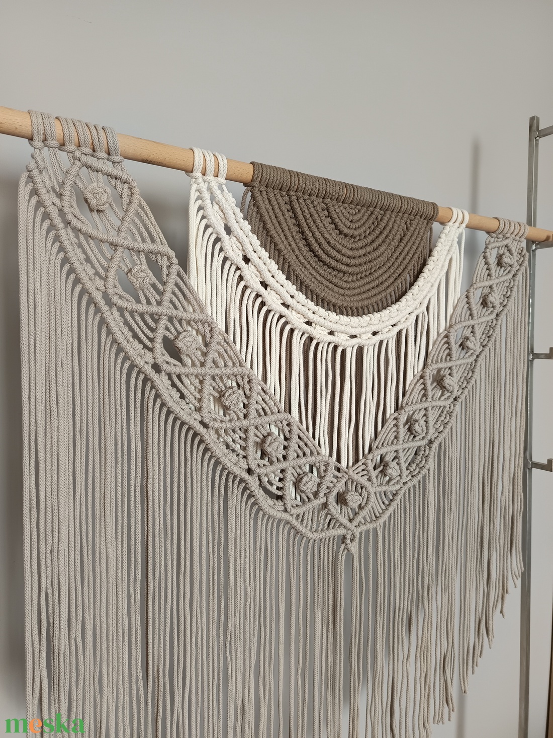 Makramé falidísz XXL - otthon & életmód - dekoráció - fali és függő dekoráció - falra akasztható dekor - Meska.hu