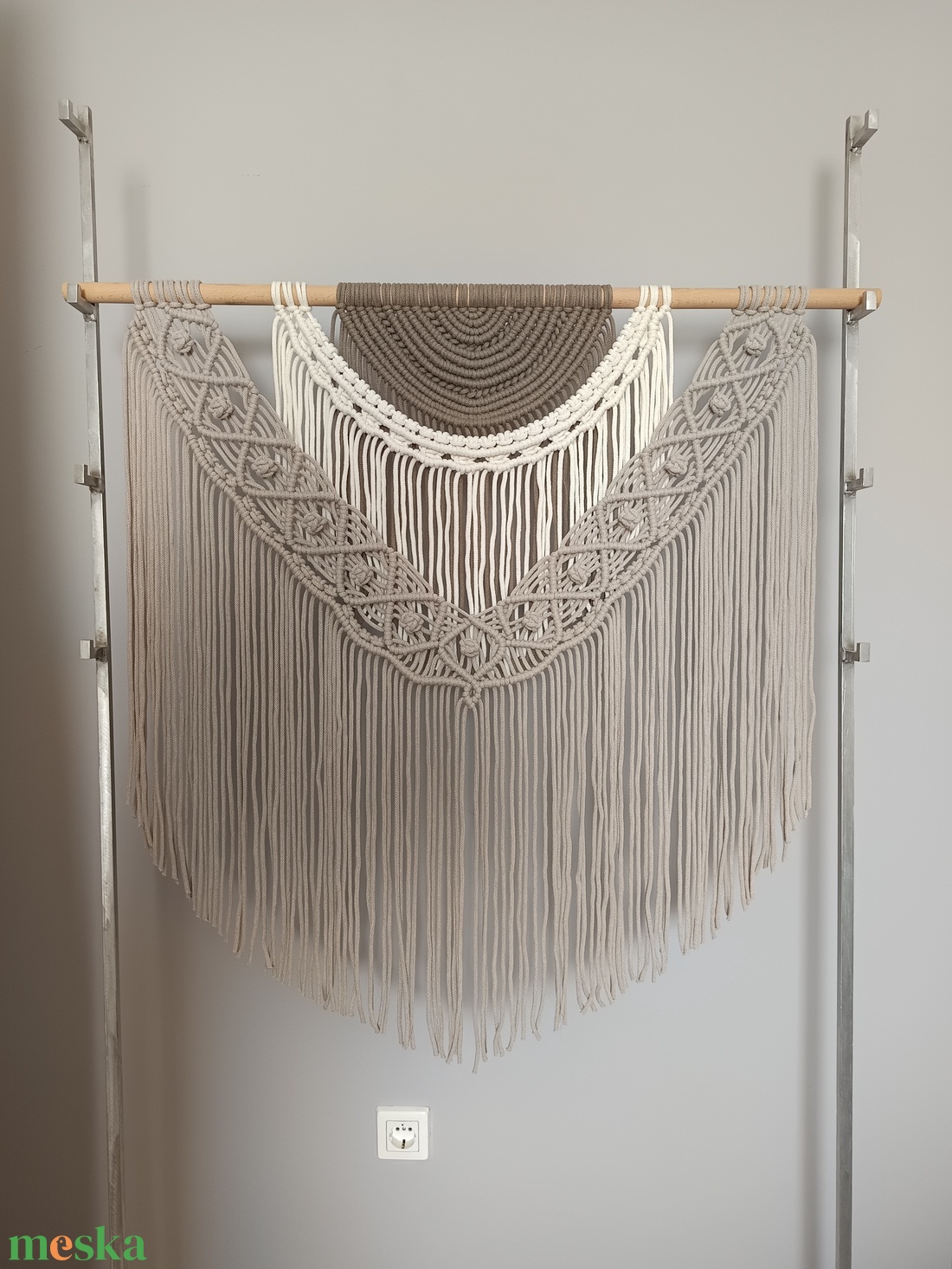 Makramé falidísz XXL - otthon & életmód - dekoráció - fali és függő dekoráció - falra akasztható dekor - Meska.hu
