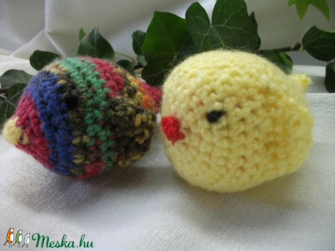 Horgolt madár, madárka párban -  - Meska.hu