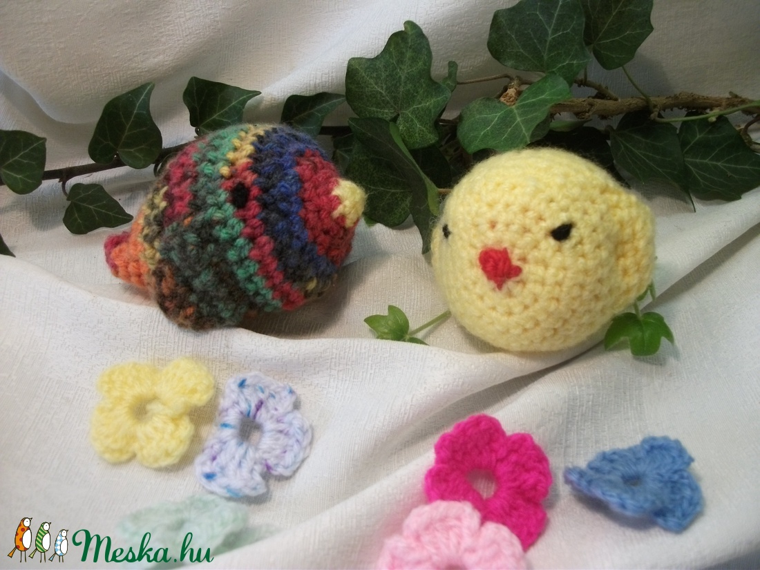 Horgolt madár, madárka párban -  - Meska.hu