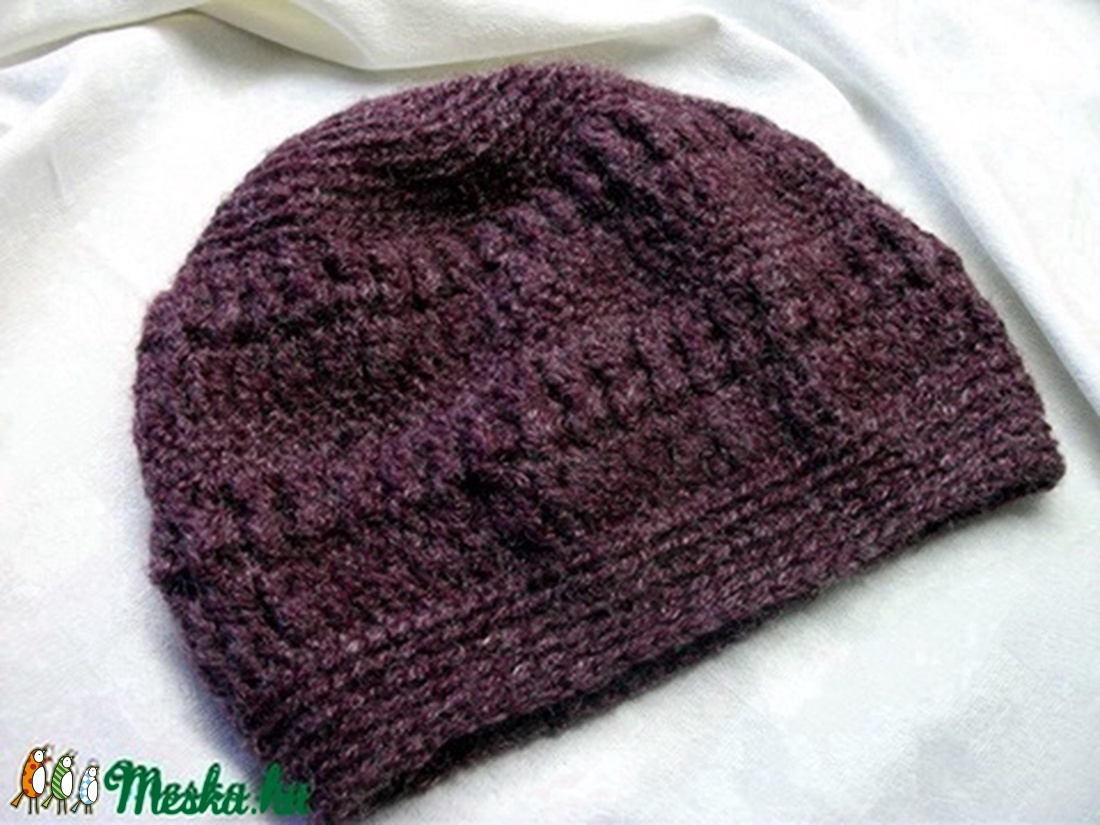 Horgolt bordó buggyos sapka -  - Meska.hu