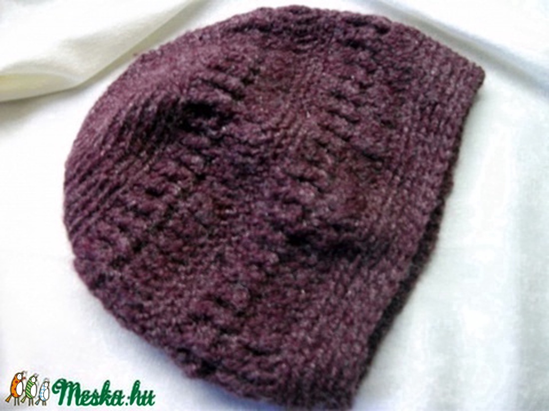 Horgolt bordó buggyos sapka -  - Meska.hu