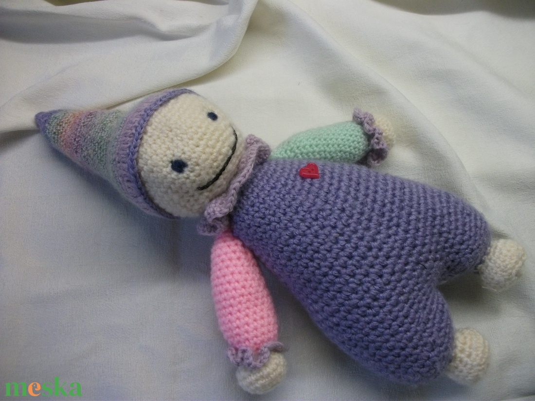 Horgolt bohóc baba - játék & sport - plüssállat & játékfigura - más figura - Meska.hu