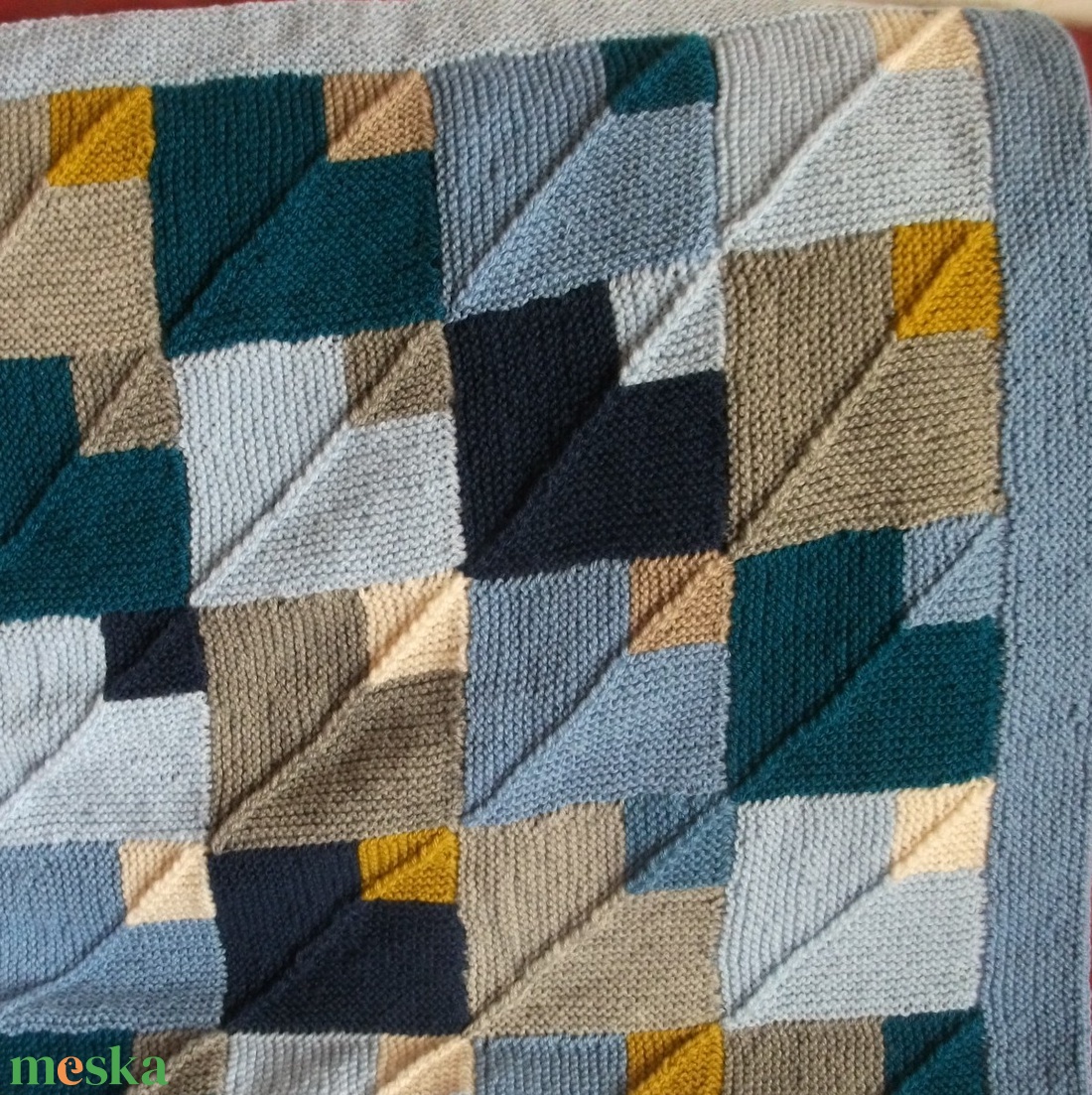 Kötött patchwork takaró kisfiúnak - otthon & lakás - lakástextil - takaró - Meska.hu Kötött patchwork takaró kisfiúnak - otthon & lakás - lakástextil - takaró - Meska.hu