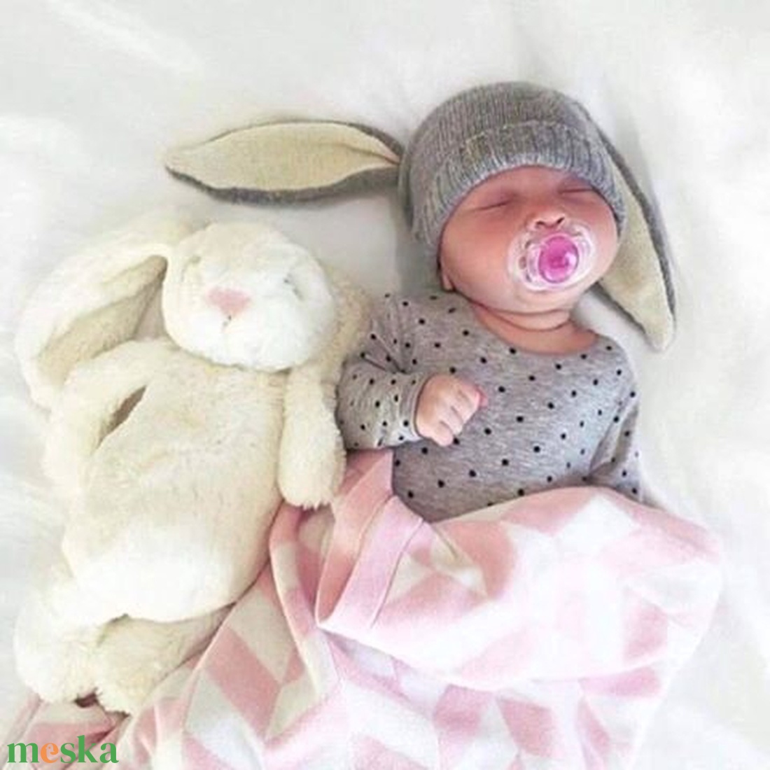 Nyuszisapka kislánynak , kisfiúnak fotózáshoz darabja 3.800Ft - ruha & divat - babaruha & gyerekruha - babafotózási ruha és kellék - Meska.hu