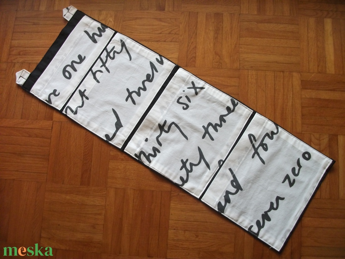 Zsebes tároló pamutvászonból - otthon & életmód - tárolás & rendszerezés - fali tároló - Meska.hu