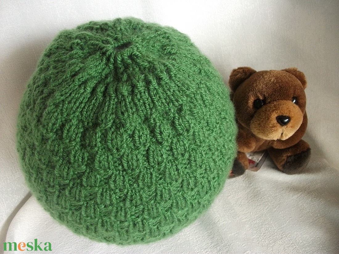 Zöld, átmeneti, kötött sapka -  - Meska.hu