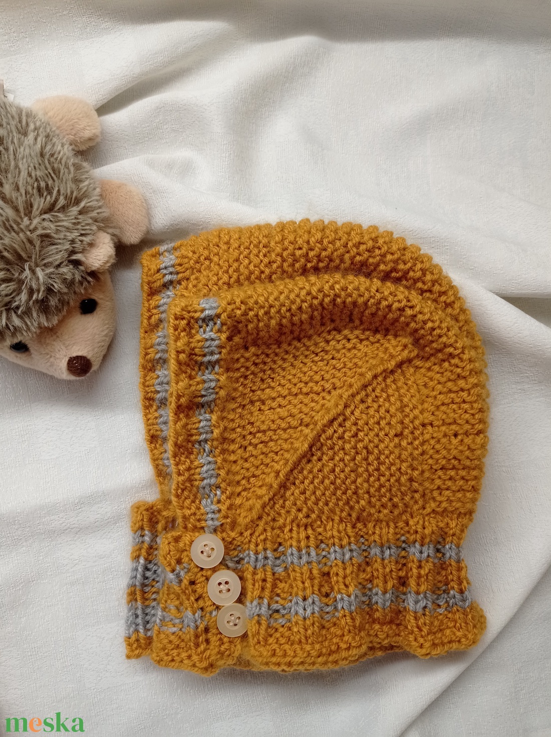 Pilóta, vagy űrhajós, kötött bébi sapka - ruha & divat - babaruha & gyerekruha - babasapka - Meska.hu