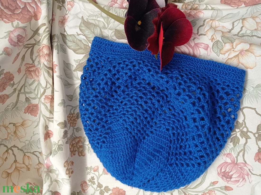 Királykék, horgolt háló sapka akril fonalból - ruha & divat - sál, sapka, kendő - sapka - Meska.hu Királykék, horgolt háló sapka akril fonalból - ruha & divat - sál, sapka, kendő - sapka - Meska.hu