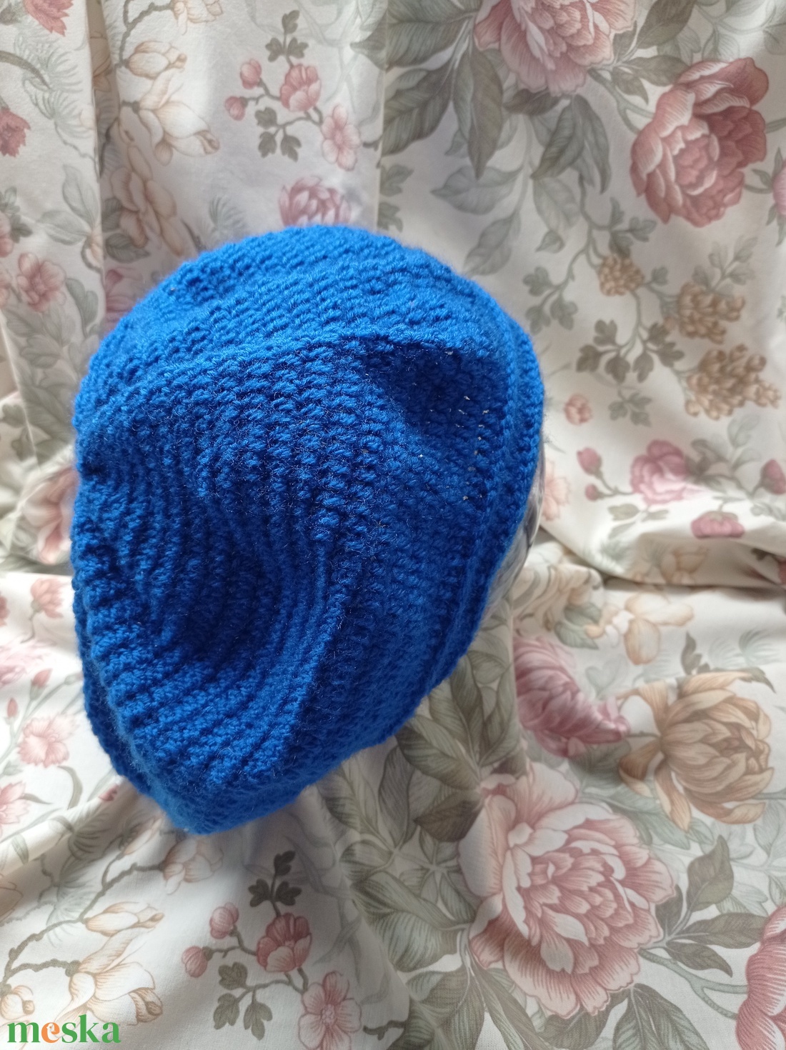 Királykék, akril, meleg, horgolt, barett sapka - ruha & divat - sál, sapka, kendő - sapka - Meska.hu Királykék, akril, meleg, horgolt, barett sapka - ruha & divat - sál, sapka, kendő - sapka - Meska.hu
