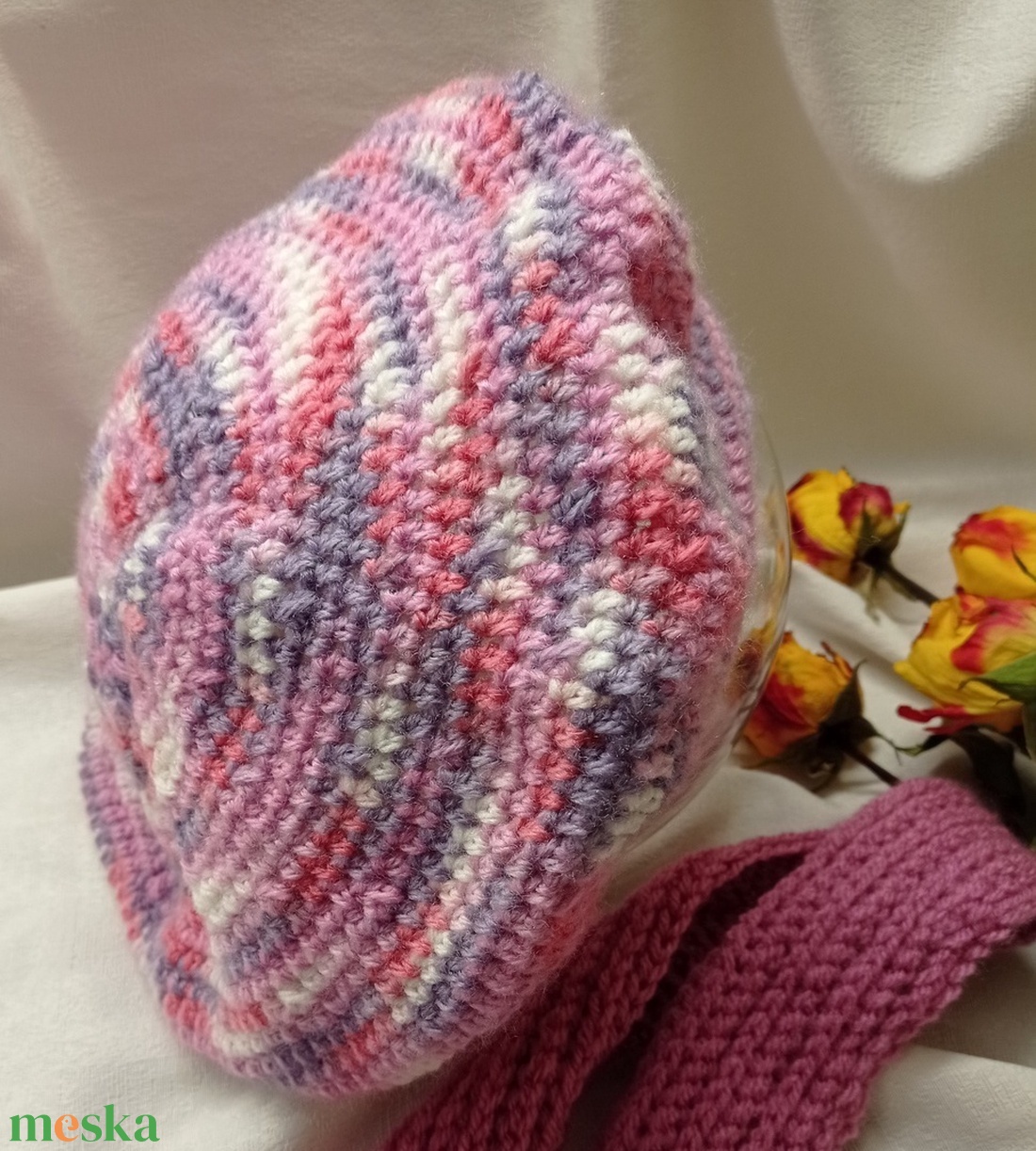 Horgolt sapka és sál  - ruha & divat - sál, sapka, kendő - sapka - Meska.hu