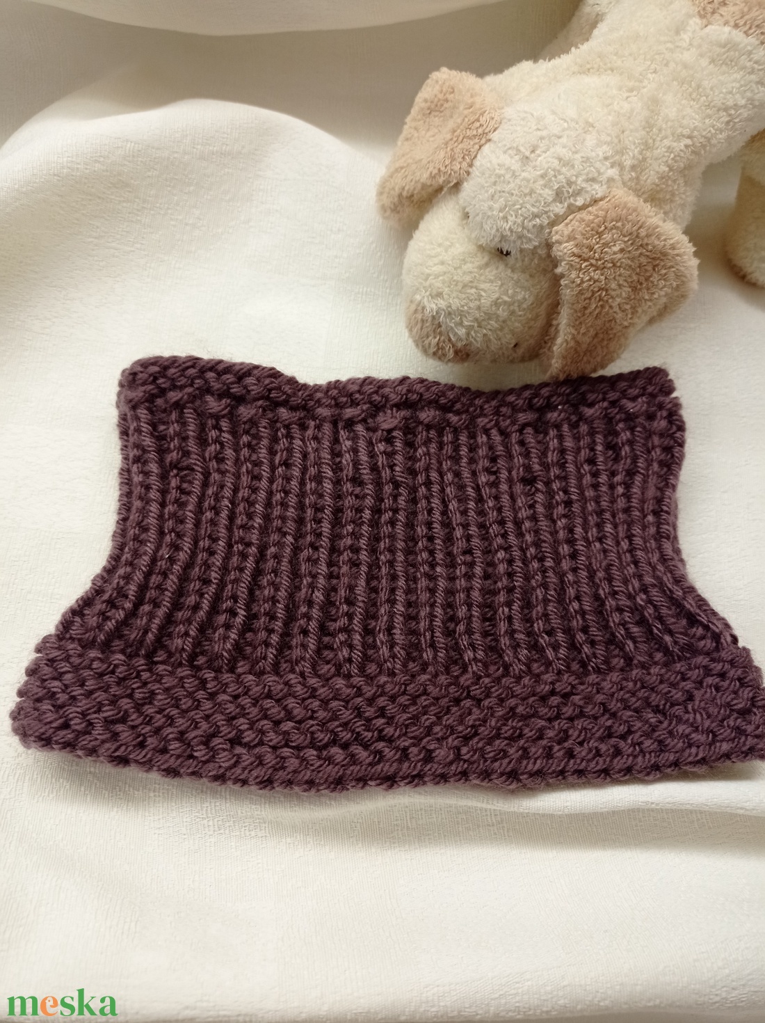 Nyakmelegitő, manó sapkához Sárikának - ruha & divat - babaruha & gyerekruha - babasapka - Meska.hu