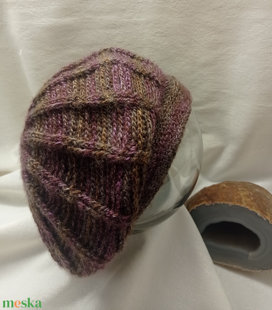 Horgolt, meleg, tarka, behúzott vagy barett sapka - diy (csináld magad) - egységcsomag - Meska.hu