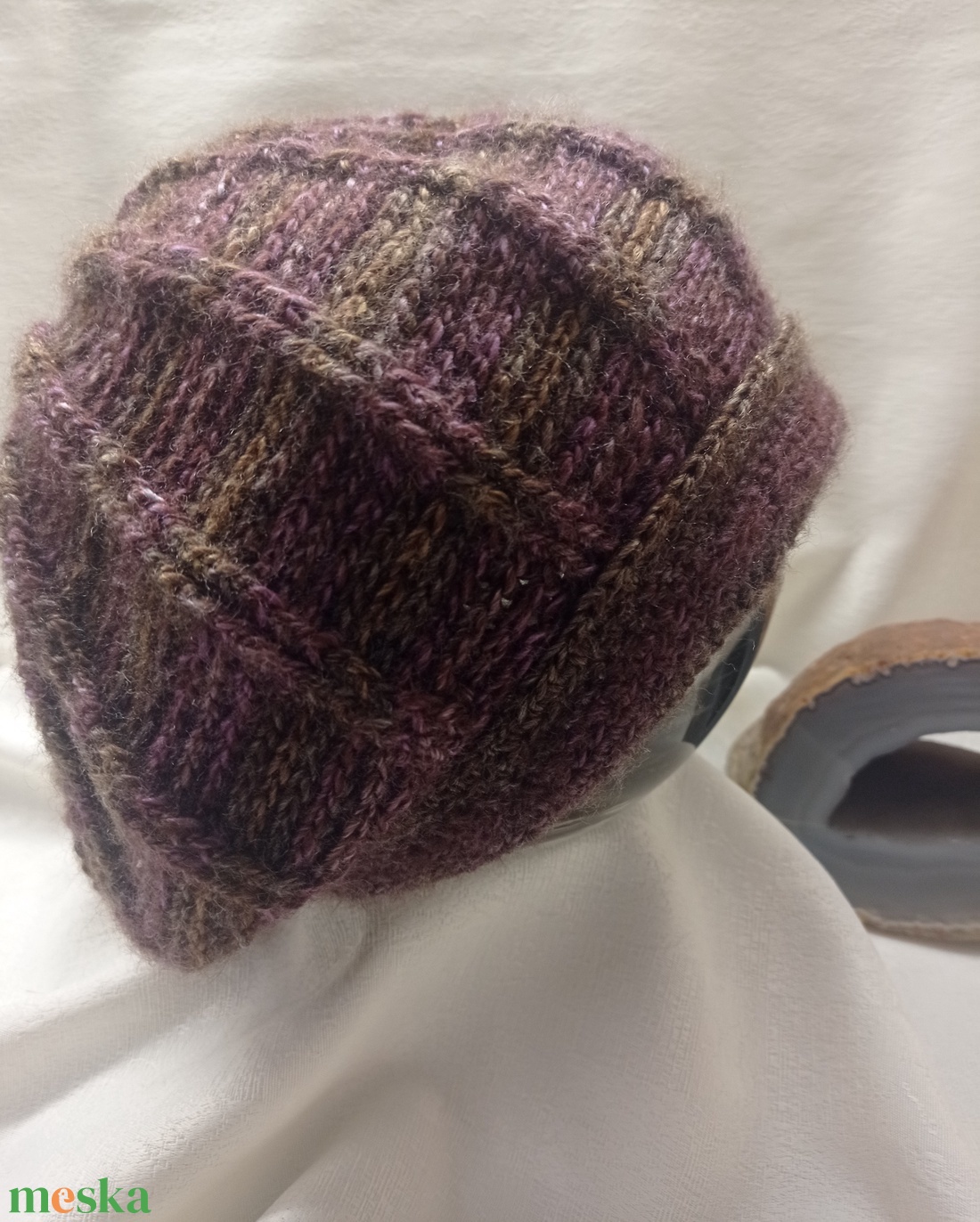 Horgolt, meleg, tarka, behúzott vagy barett sapka - diy (csináld magad) - egységcsomag - Meska.hu