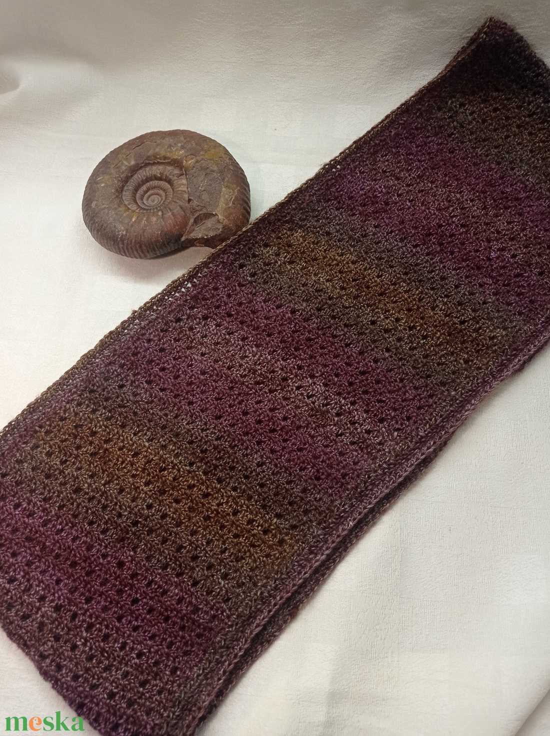 Horgolt, meleg, tarka körsál gyapjú tartalmú fonalból - ruha & divat - sál, sapka, kendő - sapka & sál szett - Meska.hu