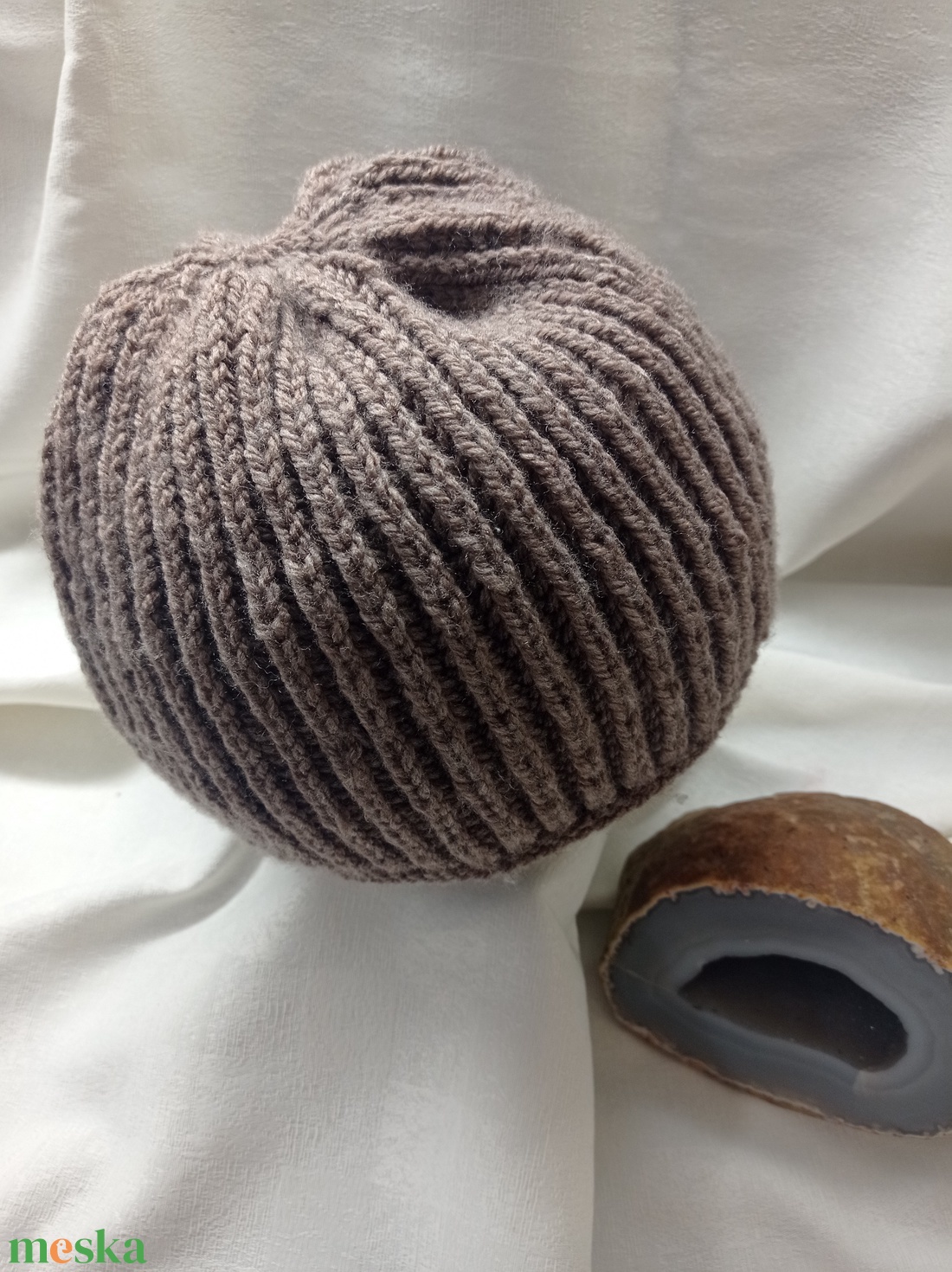 Barna  kötött sapka  akril szálból, férfi, női - ruha & divat - sál, sapka, kendő - sapka - Meska.hu Barna  kötött sapka  akril szálból, férfi, női - ruha & divat - sál, sapka, kendő - sapka - Meska.hu