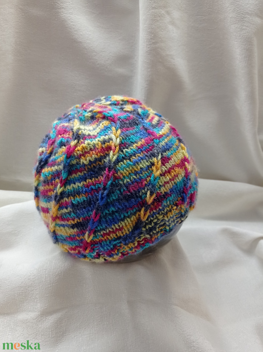 Tarka,  kötött sapka  akril szálból, női - ruha & divat - sál, sapka, kendő - sapka - Meska.hu