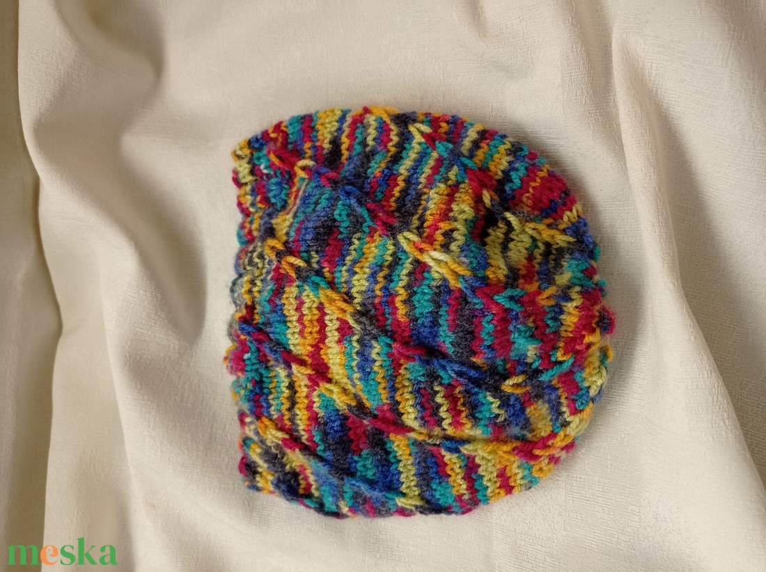 Tarka,  kötött sapka  akril szálból, női - ruha & divat - sál, sapka, kendő - sapka - Meska.hu