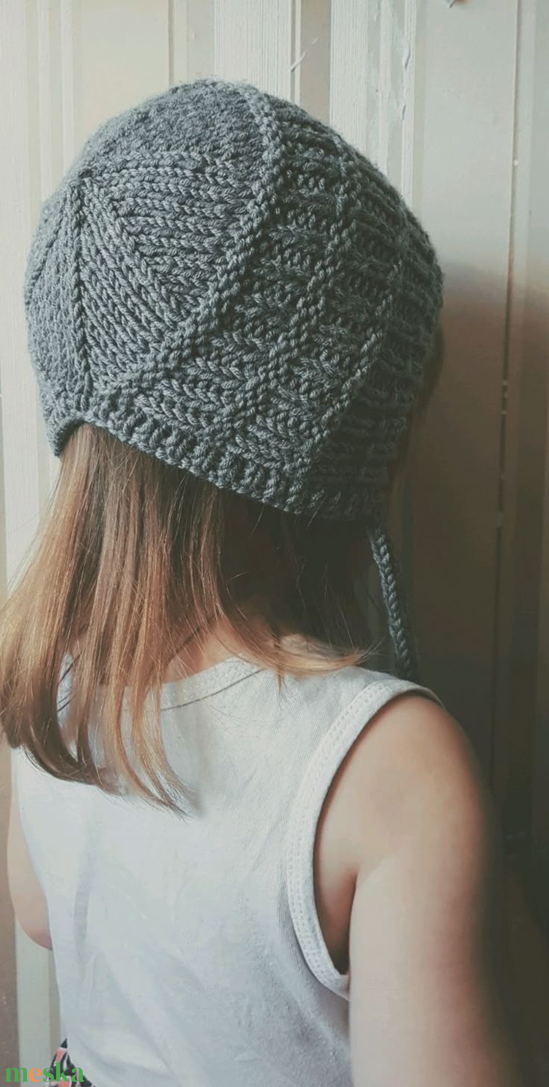 Kötött mustársárga női sapka, tisztagyapjú fonalból.  - ruha & divat - sál, sapka, kendő - sapka - Meska.hu