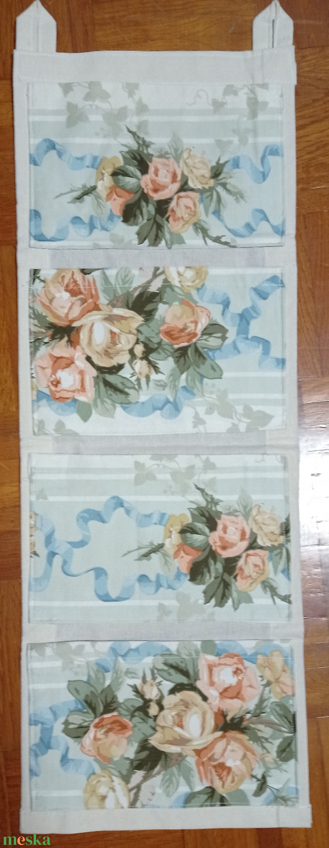 Zsebes tároló pamutvászonból - otthon & életmód - tárolás & rendszerezés - fali tároló - Meska.hu