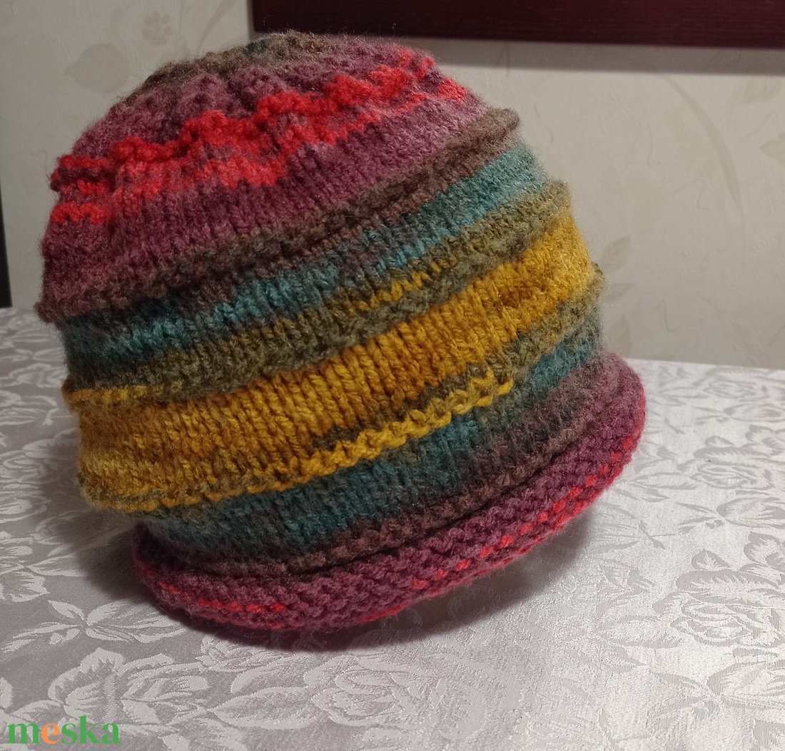 Tarka,  kötött sapka, vastag  akril szálból, férfi, női - ruha & divat - sál, sapka, kendő - fejpánt - Meska.hu