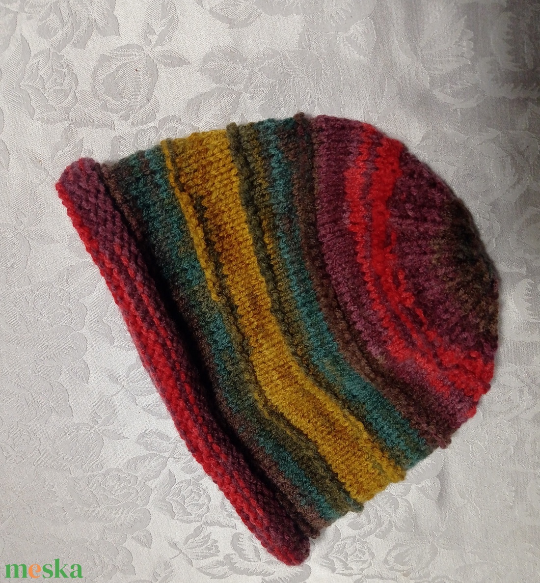 Tarka,  kötött sapka, vastag  akril szálból, férfi, női - ruha & divat - sál, sapka, kendő - fejpánt - Meska.hu