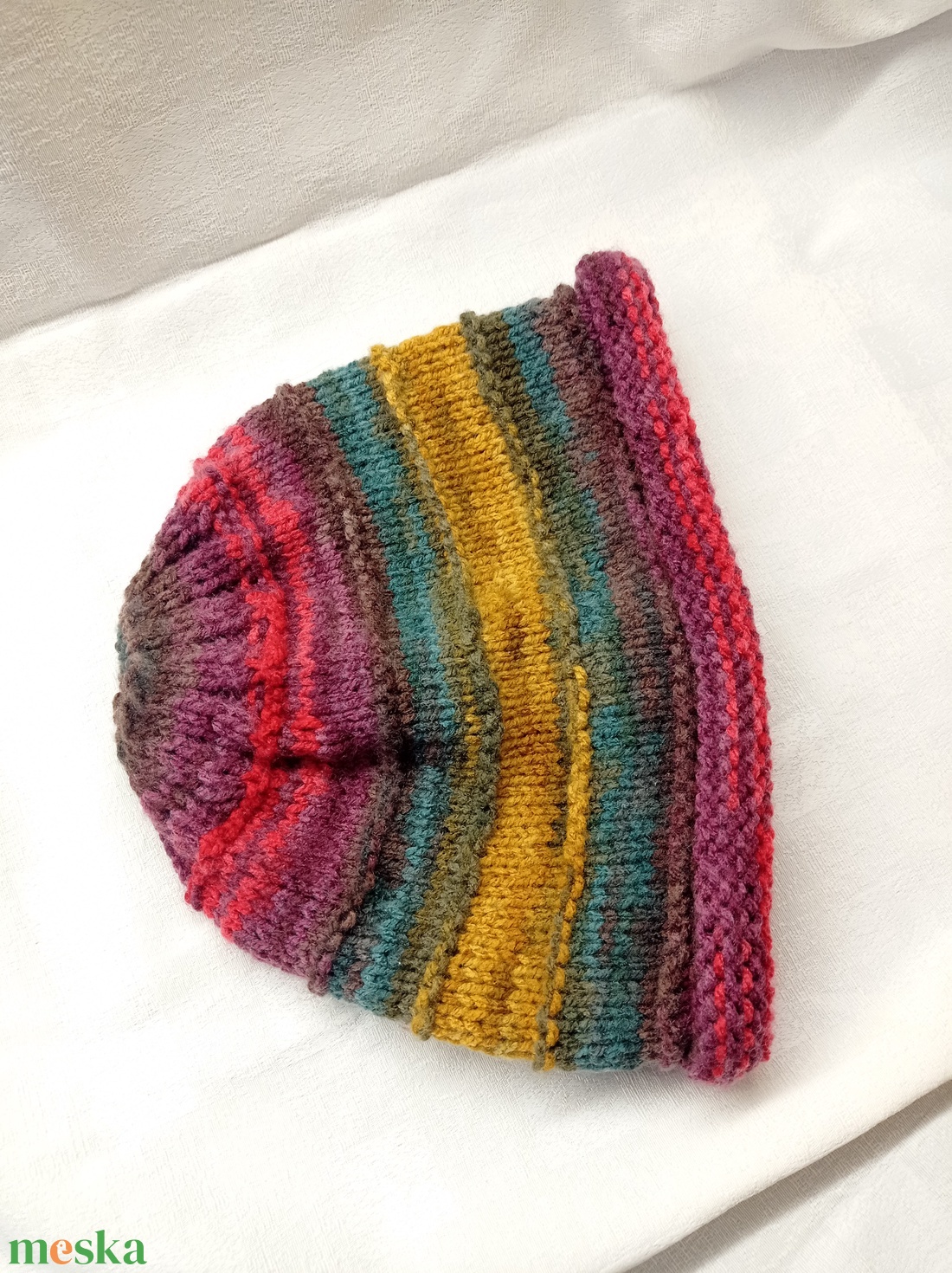 Tarka,  kötött sapka, vastag  akril szálból, férfi, női - ruha & divat - sál, sapka, kendő - fejpánt - Meska.hu