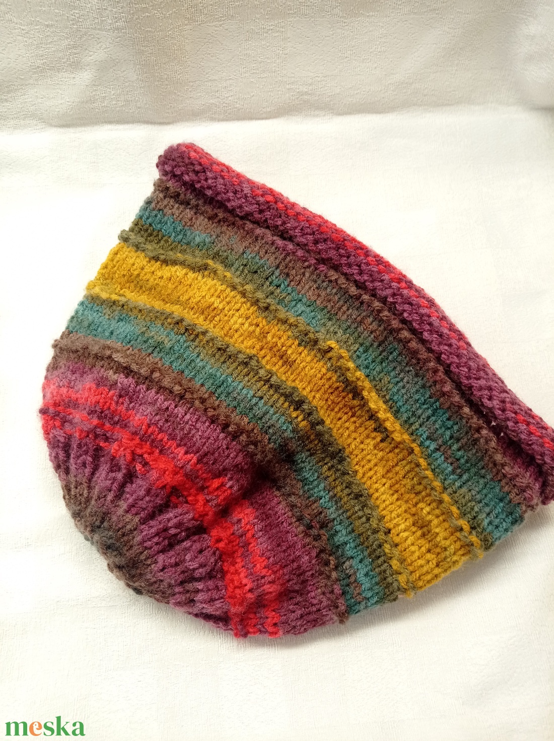 Tarka,  kötött sapka, vastag  akril szálból, férfi, női - ruha & divat - sál, sapka, kendő - fejpánt - Meska.hu