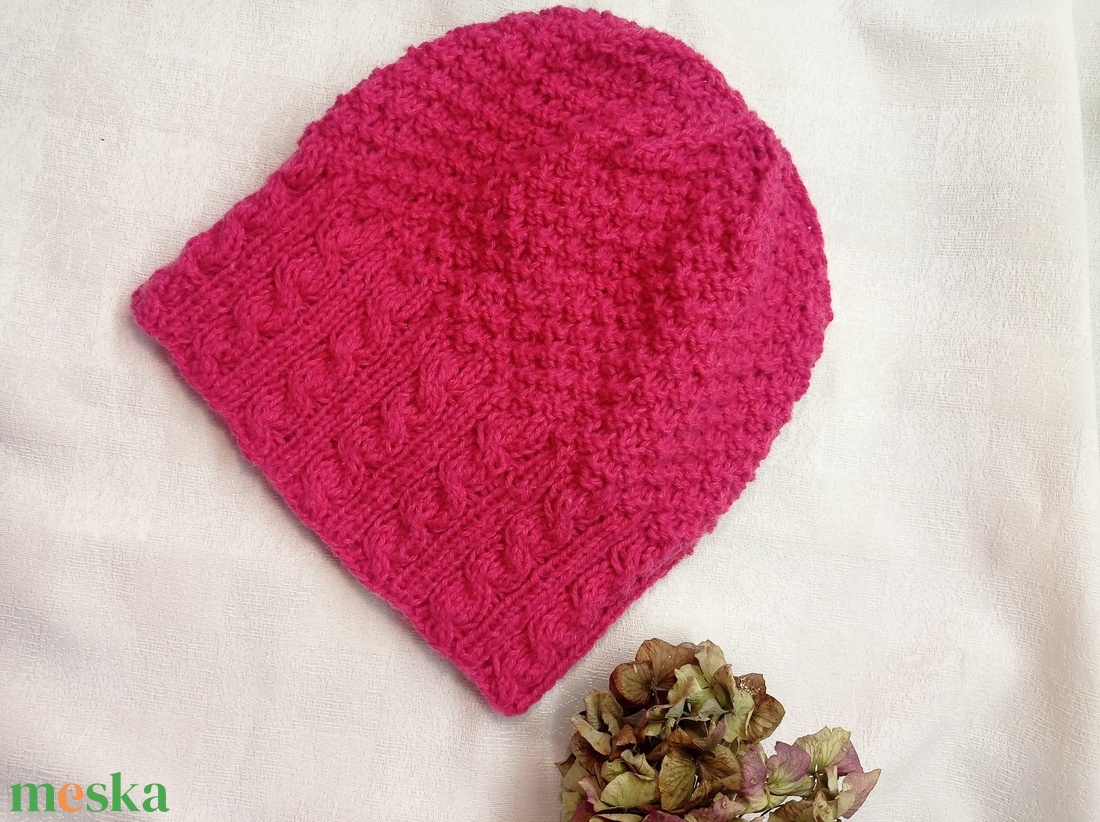  Gyapjú - pamut keverékből kötött sapka - ruha & divat - sál, sapka, kendő - fejpánt - Meska.hu