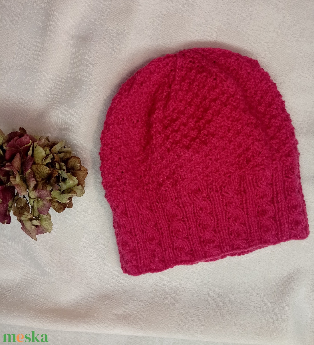  Gyapjú - pamut keverékből kötött sapka - ruha & divat - sál, sapka, kendő - fejpánt - Meska.hu