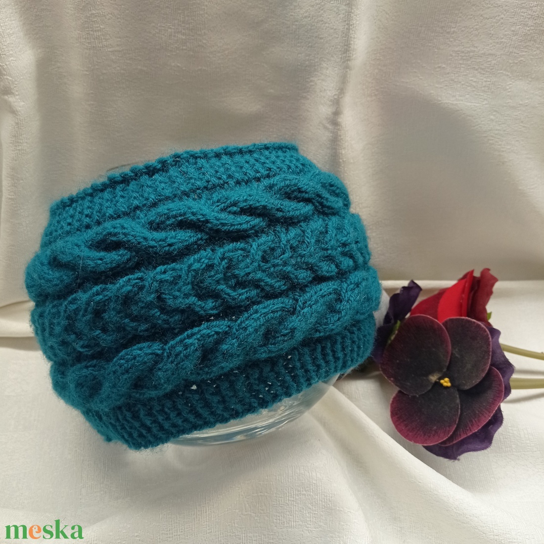 Sapka helyett, divat színből kötött fejpánt, hajpánt,  - ruha & divat - sál, sapka, kendő - fejpánt - Meska.hu