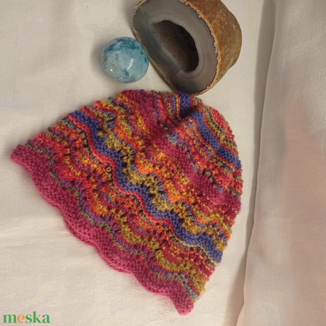 Nagyon tarka, áttört, kötött női sapka - ruha & divat - sál, sapka, kendő - sapka - Meska.hu