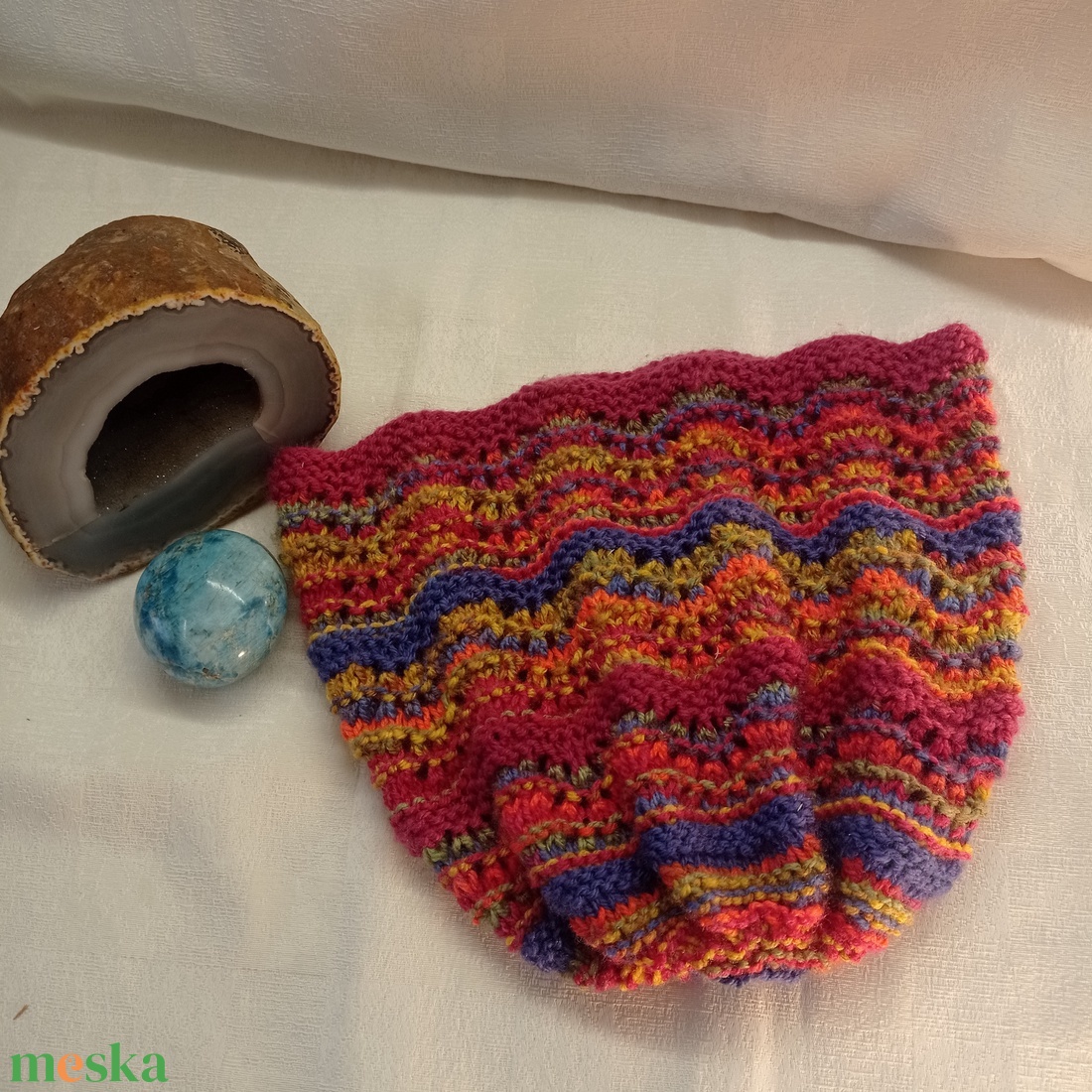 Nagyon tarka, áttört, kötött női sapka - ruha & divat - sál, sapka, kendő - sapka - Meska.hu