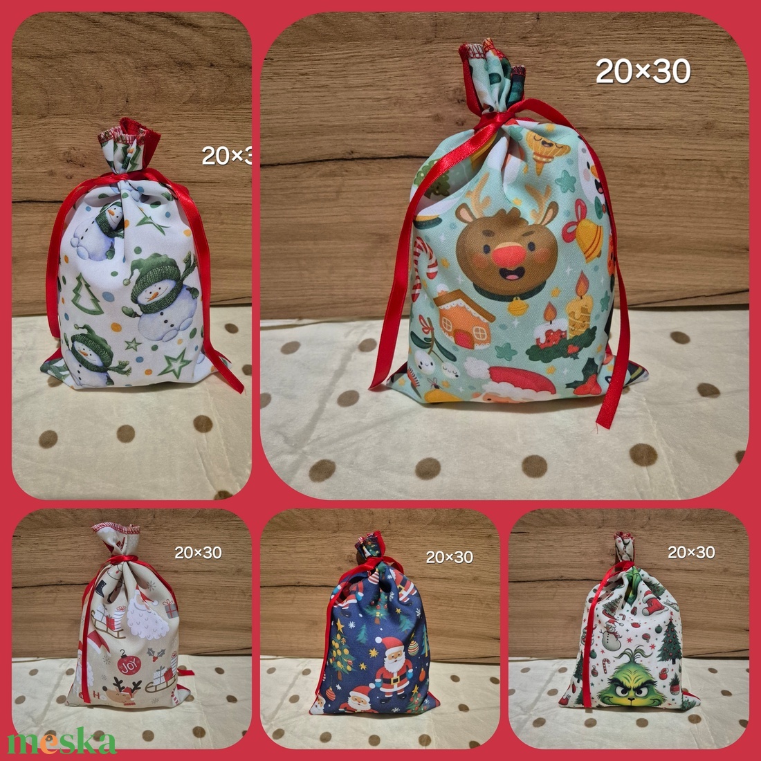 Mikulás zsák  - karácsony - mikulás - mikulás zsák - Meska.hu