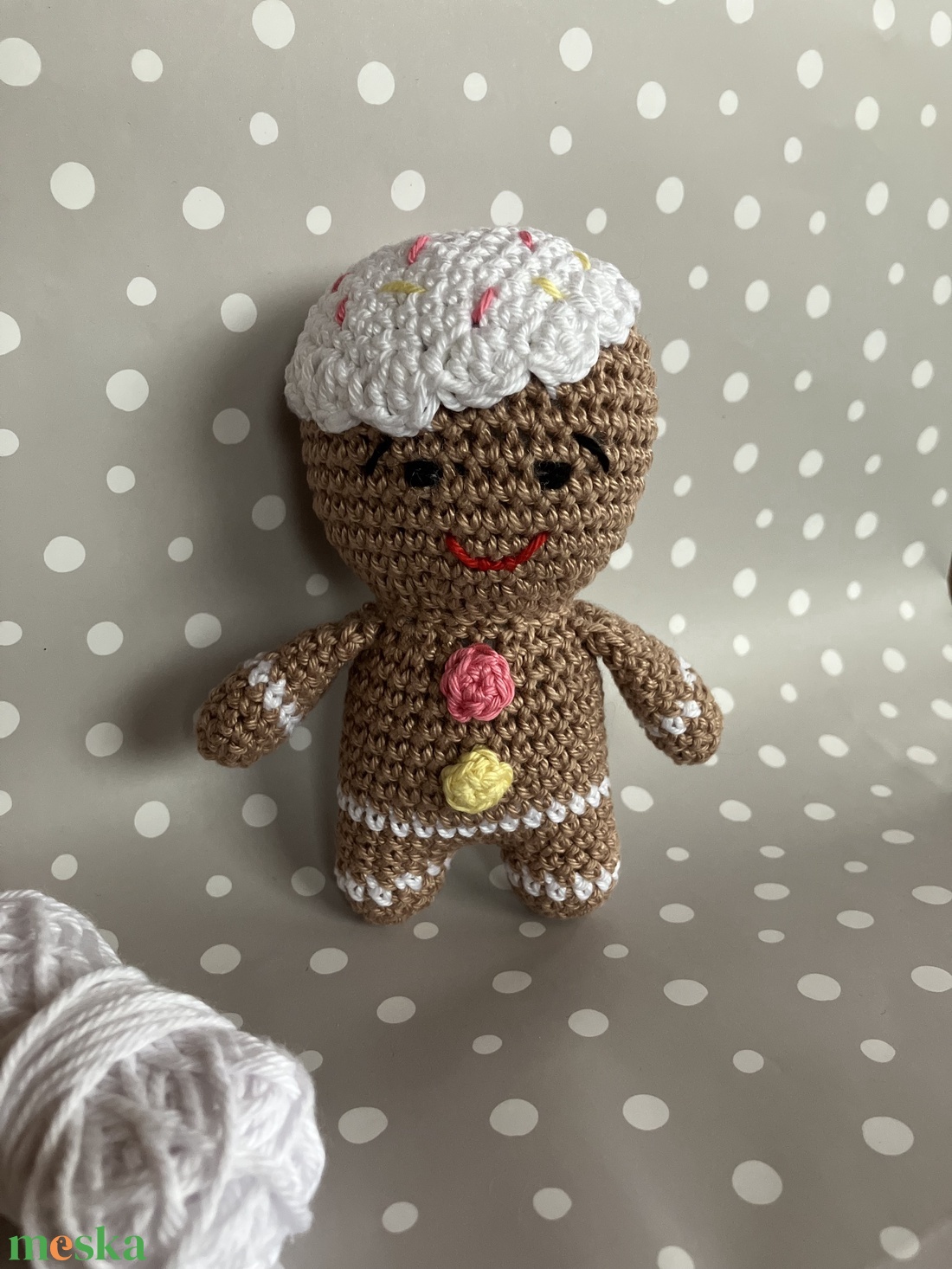 Amigurumi horgolt mézi - karácsony - karácsonyi lakásdekoráció - karácsonyi manók, figurák - Meska.hu