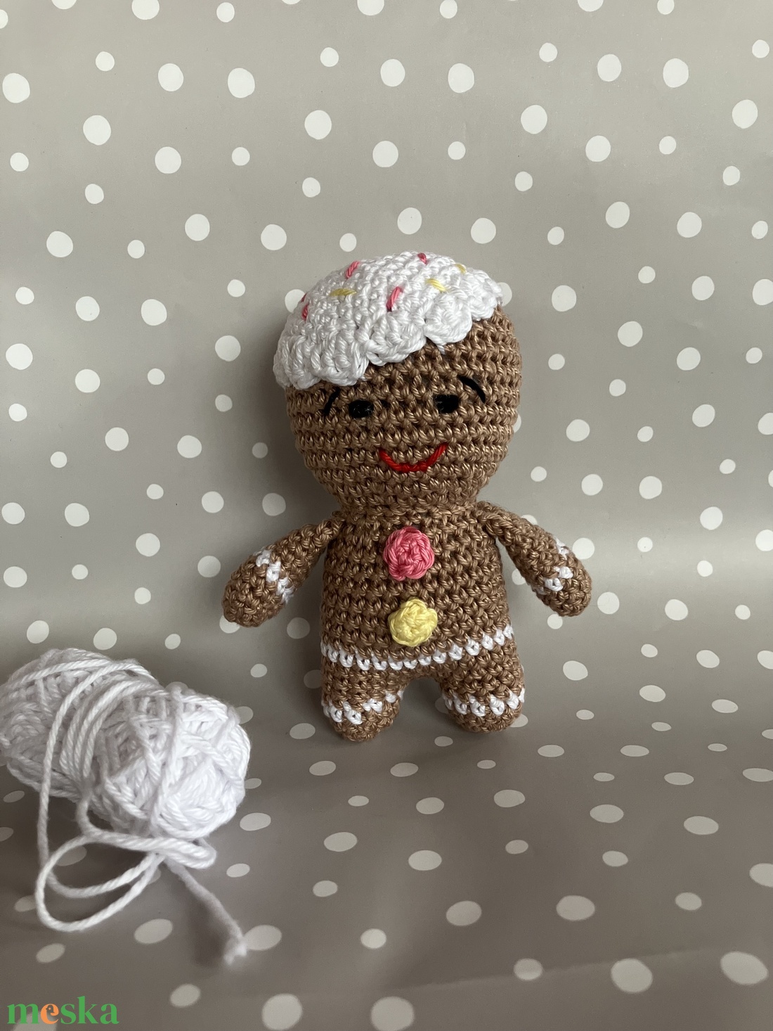 Amigurumi horgolt mézi - karácsony - karácsonyi lakásdekoráció - karácsonyi manók, figurák - Meska.hu