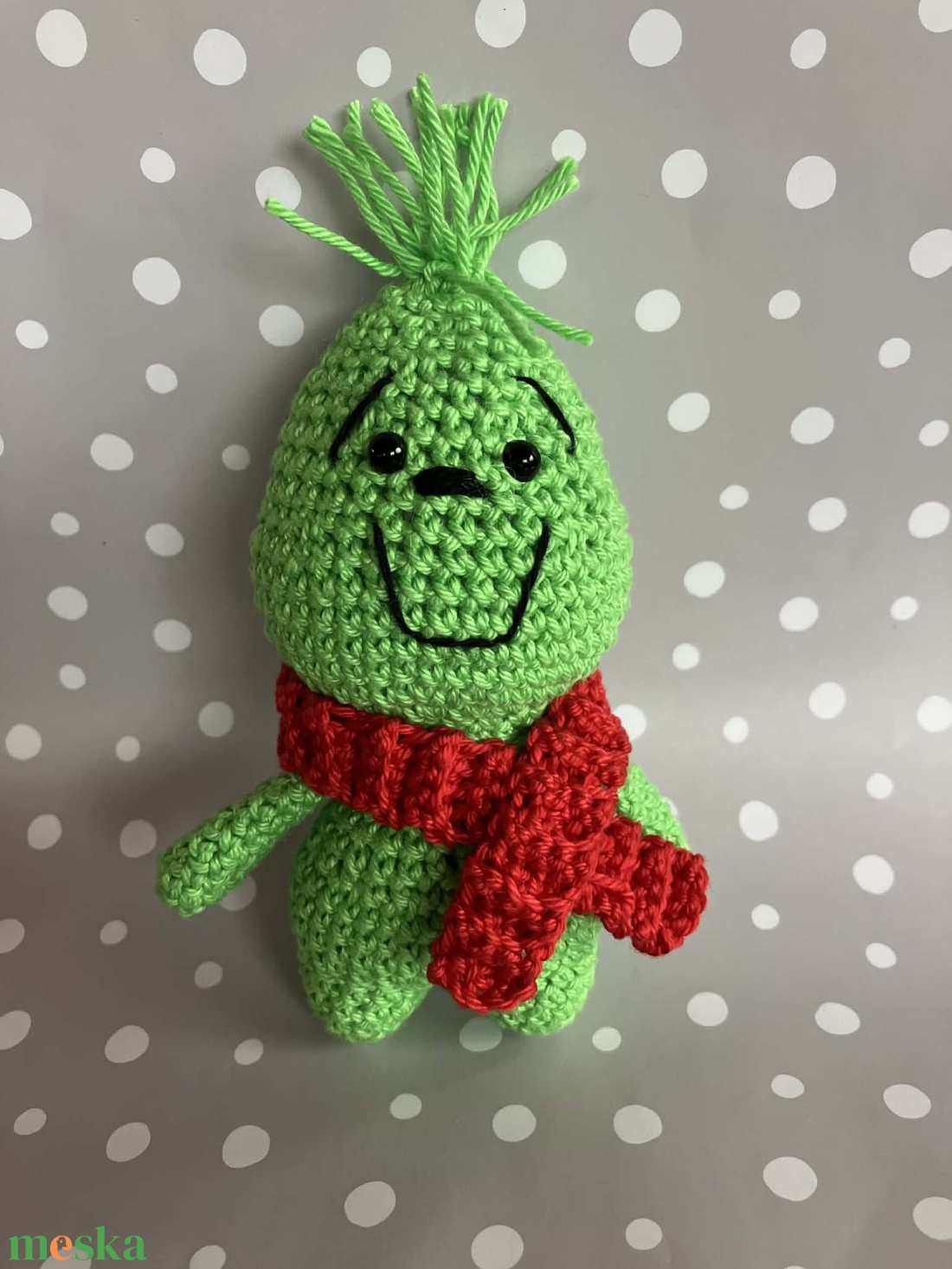 Horgolt mini Grincs - játék & sport - plüssállat & játékfigura - manó - Meska.hu