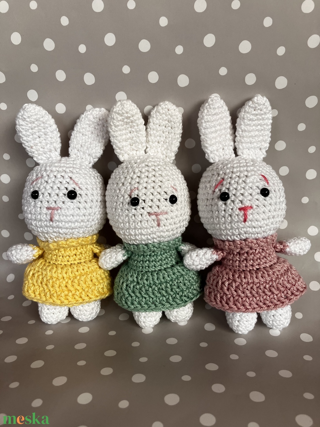 Amigurumi Horgolt mini nyuszi  - játék & sport - plüssállat & játékfigura - nyuszi - Meska.hu