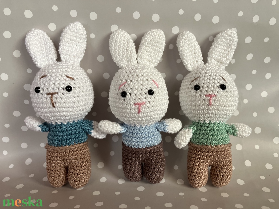 Amigurumi horgolt mini nyuszi  - játék & sport - plüssállat & játékfigura - nyuszi - Meska.hu