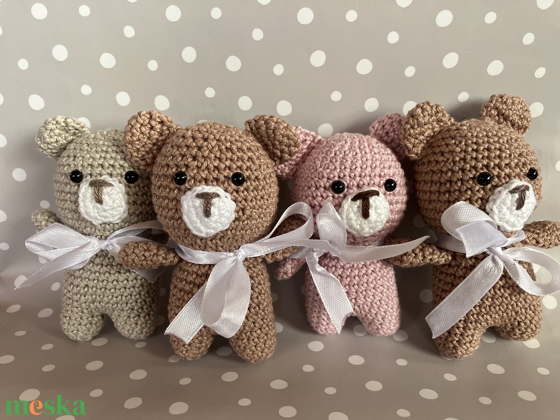 Amigurumi horgolt mini maci  - játék & sport - plüssállat & játékfigura - maci - Meska.hu